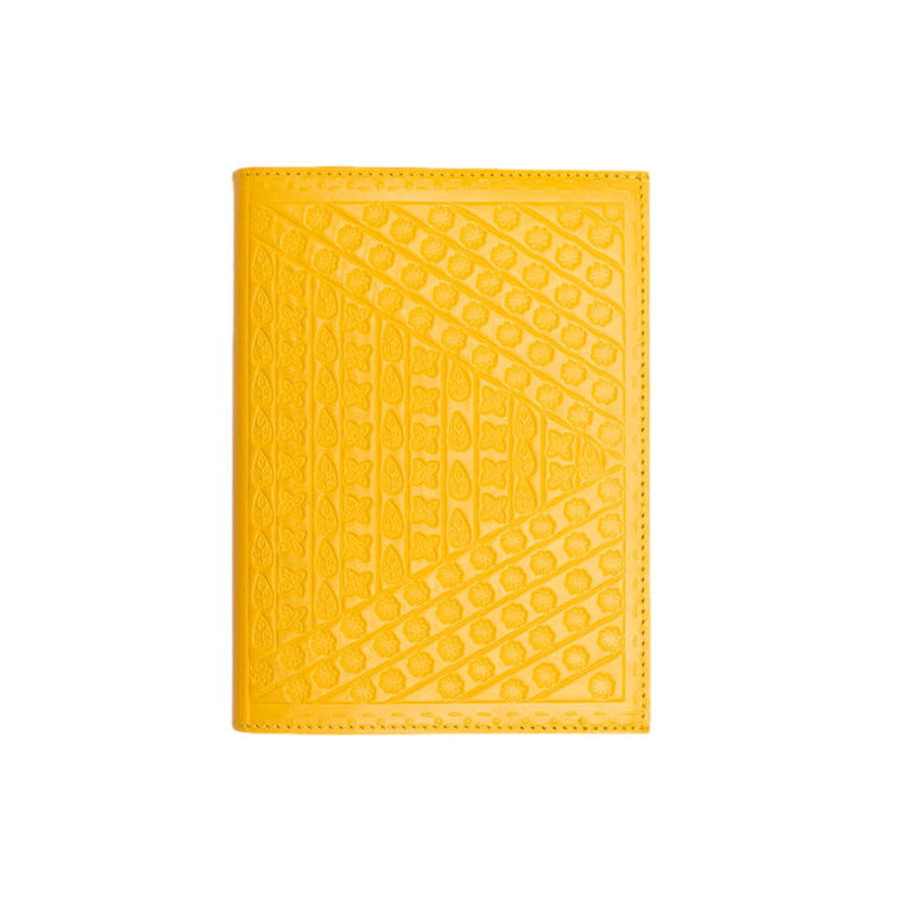 Embossed Buffalo Leather Journal/Notebook - Curry
