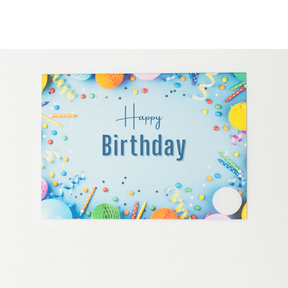Blue Happy Birthday Greeting Card - Birthday