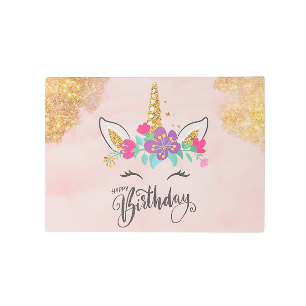 Sparkle Unicorn Greeting Card - Birthday for Girl