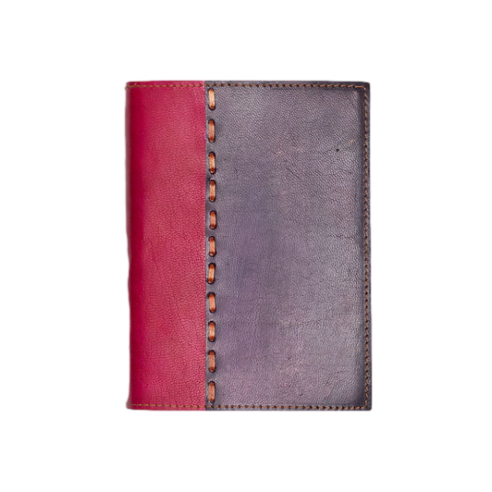 Stitched Buffalo Leather Journal/Notebook - Star Apple